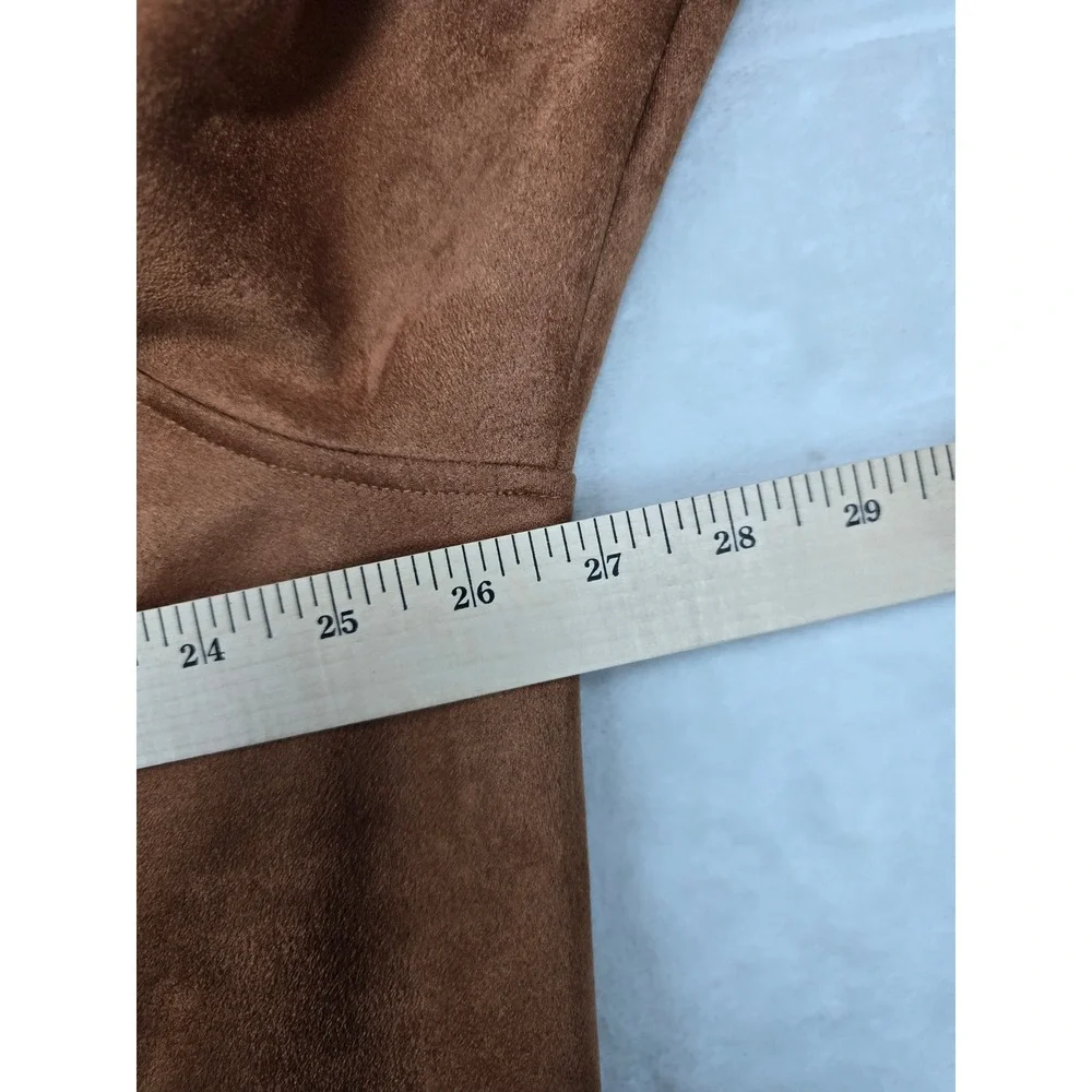 Frye Shirt Jacket Mens‎ 2XL Brown Faux Suede Snap Front Shacket Workwear